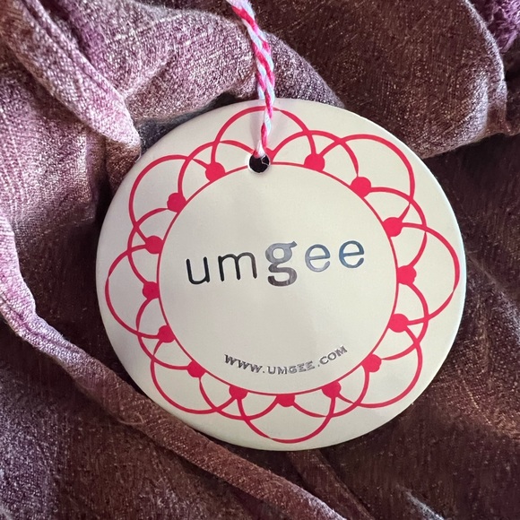 Umgee Wine Burgundy Linen- Cotton Blend Pull on Jogger Pants - Picture 7 of 9